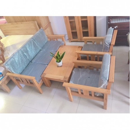 Slatted Oak : Ghế Sofa Đơn Gỗ Sồi Kèm Nệm